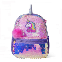 3D Animal School Bag Glitter Unicorn Backpack  Reversible Sequin Backpack For Girls